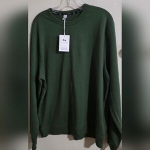 FREE ASSEMBLY Unisex  Long Sleeve Olive Green Sweatshirt
